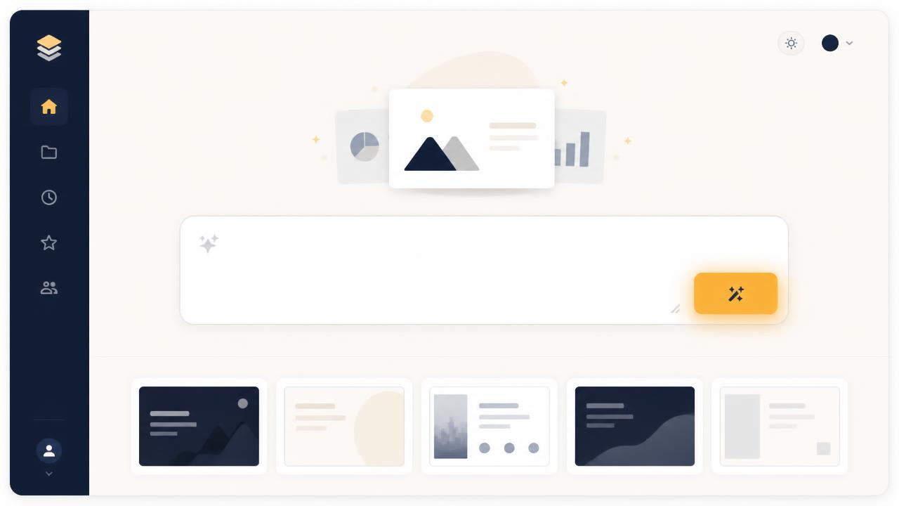 SmartDeck home page with the prompt box and the Generate deck button highlighted